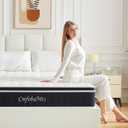 Twin Mattress, 10 Inch Memory Foam Hybrid Mattress in a Box with Independent Spring for Motion Isolation and Pressure Relief, Comfortable Medium Firm