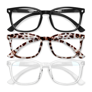 Gaoye Stylish Blue Light Glasses for Woman - Computer Glasses 99% Blue Light Blocking - Lightweight TR90 Frames - 3 pack 1.25 x