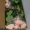 IPOPU 12Pcs Pink Roses Artificial Flowers Pink Flowers Artificial for Decoration Real Touch Silk Flowers Floral Arrangement for DIY Wedding Bridal Shower Centerpieces Party Decorations (Light Pink)
