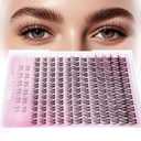 NINGLASH Vibes Lash Clusters Kit Wispy DIY Eyelash Extension Kit, Individual Lashes Kit Thin Band Natural Cluster Lashes 156 pcs, Lash Bond and Seal Lash Remover Lash Tweezers Comb Brush