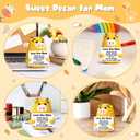 4 x Mom Birthday Gifts from Daughter Son - Love You Mum, Handmade Crochet Giraffe Valentines Gift for Moms Mama Mommy Bonus Stepmom, Best Mom Ever Gifts for Birthday Emotional Giraffe Support Cute Decor