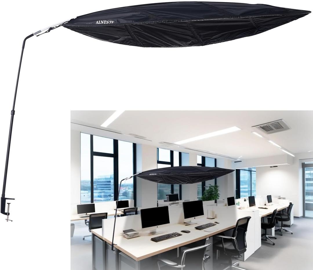 Cubicle Shade for Desk to Block Light, Adjustable Desk Shade for Office Cubicle, Cubicle Leaf Shade, Office Light Cover, Cubicle Accessory for Light Sensitivity