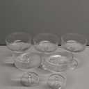 KMIGRUAN 11oz Large Vintage Coupe Glasses Set of 5,Ribbed Cocktail Glasses,Classic Espresso Martini Glasses,Margarita and Champagne Glasses for Bar,Wine,Dessert,Cocktail Glassware Gift Set