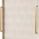 Ivory Shagreen Extra Large Ottoman Trays with Gold Handles 20x20, Faux Leather Large Coffee Table Tray for Living Room, Versatile Decorative Serving Tray (Ivory-Gold Handle, 20")