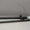 Double Curtain Rods for Windows 36-72 Inches, Adjustable Decorative Window Treatment Curtain Rod with Round & Barrel Finials, 1-Inch Front and 5/8 Inch Back Matte Black Double Telescoping Drapery Rod
