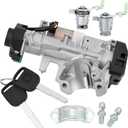 Ignition Switch & Door Lock Cylinder Replacement with 2 Chip ID48 Keys - Compatible with Honda 03-05 Accord, 05-06 CRV, 03-06 FIT, 05-06 Odyssey, 03-05 Civic - OE# 06350-SAA-G30 & 35100-SDA-A71