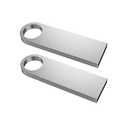 ABLAZE 64GB Flash Drive 2 Pack, Metal USB 2.0 Thumb Drives with Keychains USB Stick Pendrive (Sliver)