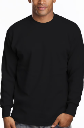 Super Heavy Tall Longsleeve Shirt, Black, 3XL 