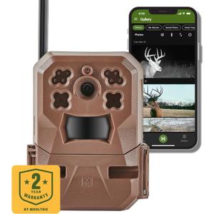 Moultrie Edge Cellular Trail Camera - Auto Connect - Nationwide Coverage - 720p Video with Audio - Built in Memory - Cloud Storage - 80 ft Low Glow IR LED Flash
