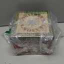 Oairse Christmas Boxes for Gifts with Lids for Presents Set of 4 Nesting Christmas Gift Boxes with Lids Set in 3 Assorted Designs Square Small Favor Box Paper Mache Box for Xmas, Holiday (Green & Red)