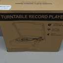 Vinyl Record Player with Speakers Vintage Turntable for Vinyl Records Belt-Driven Turn Table Support 3-Speed, Wireless Playback, Headphone, AUX-in, RCA Line LP Phonograph for Sound Enjoyment Black