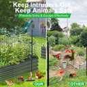 Temporary Garden Fence 4ft x 100ft, Plastic Fencing with Reinforced Edges, Includes 50 Zip Ties, for Yard, Garden, Poultry, Deer & Construction Use