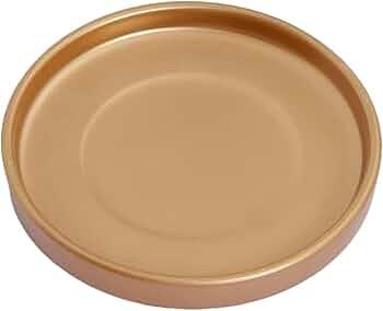 Woiida 15 Inch Ceramic Saucer - Ceramic Drainage Tray for Plant Pot (Matte Gold)