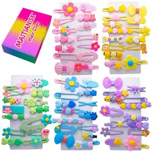 70PCS Hair Accessories for Girls Little Girl Hair Clips Barrettes for Baby Toddler Teens Women Kids Cute Candy Colorful Flower Gift for 6-18 Ages (Girls Hair Accessories)