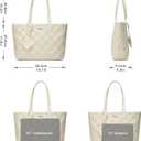 BOYATU Puffer Tote Bag for Women: Quilted Carryall with 15.6" Compartment - Lightweight Work Travel Everyday Shoulder Bag