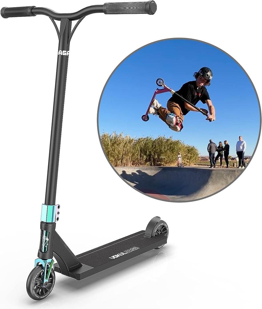 VOKUL K1 Pro Scooters - Stunt Scooter | Trick Scooter - Intermediate and Beginner Freestyle Scooter for Kids 8 Years and UP,Teens and Adults -Quality Kick Pro Scooter for Boys and Girls (Neo-Black)