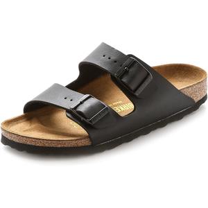 Birkenstock Men's Arizona Sandals (7-7.5 Narrow Women/5-5.5 Narrow Men, Black Birko-flor)