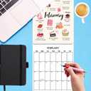 Wall Calendar 2026 Vertical Monthly Wall Calendar 12 Month Hanging Wall Planner8.3" X 11.7 ", Thick Paper, Cute Design (Beige)
