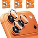 QHOHQ 3 Set Camera Lens Protector for iPhone 17 Pro Max/17 Pro/16 Pro Max/16 Pro/15 Pro Max/15 Pro, Individual Anti Shatter Lens Protector,[15FT Military Grade Protection],1-Second Auto-Install- Clear