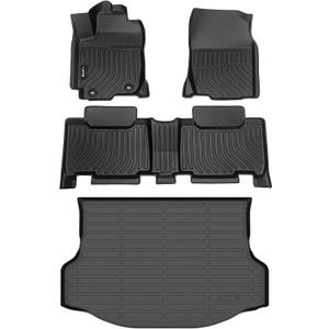 All Weather Floor Mats & Cargo Liner for RAV4 2013-2018 (Not for Hybrid or Prime) Custom Fit Full Set Accessories - Black