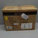 Black Square Swivel Stool with Wheel for Work SPA Shop Massage Height-Adjustable and Cost-Effective Rolling Stool Chair with Back