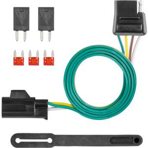 CURT 56012 Vehicle-Side Custom 4-Pin Trailer Wiring Harness, Fits Select Chevrolet Equinox, Suzuki XL-7 SUV, Pontiac Torrent