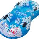DIMAR GARDEN 47" Snow Tube Inflatable Snow Sled with Heavy Duty PVC and Handles