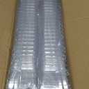 Eupako 100 Pack 5 oz Square Clear Plastic Dessert Cups with Spoons Small Clear Plastic Tumbler Cups Great for Desserts, Appetizers, Puddings, Mousse, Parfait