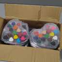 ARTLYMERS Valentines Day Gifts for kids, 24 Pack 16 Colors Heart Watercolor Paint Set kids with Paintbrush, Weter Color Prizes Exchange Gift Valentine Party Favors for Preschool Classroom School