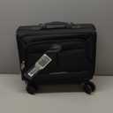 Lekebobor Rolling Laptop Bag With a Compact Combination LockRolling Laptop Briefcase on Wheels for Women/Men Fits Up to 15.6Inch computer Bags Water Resistant for Work Travel and Business, Black (Medium)