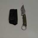 FF107 Fixed Blade Knife, 14C28N Steel Blade Micarta Handle Full Tang Knife for Outdoor Camping Hunting Working (Green)