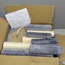 Xin Three Layer Cat Tree with Cat Condo and Two Hammocks,Grey