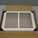 Fits 12x8 Duct Opening | Steel Return Air Grille by Handua | Vent Cover Grill for Sidewall and Ceiling | White | HVAC Cold Air Intake Grille | Outer Dimensions: 13.75"W X 9.75"