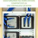 On-Q 28" Structured Media Enclosure with Hinged Cover Lock, 20 Gauge CRS, Flush or Surface Mount