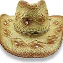 2 x Cowboy Hat Band for Women Men, Beaded Hat Band for Straw Hat Fedora Hand Made Replaceable Golden Hat Band Diomond