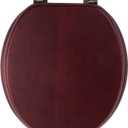 Toilet Seat, Solid Wood, Pine Wood, Matte Finish, Vintage Red Mahogany, PIKLiDS (Round)