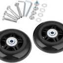 Luggage Suitcase Wheels 70mm x 24mm/2.75"x0.94" w/ABEC 608zz Skate Inline Outdoor Replacement Wheels, One Set of (2) (OD:70 W:24 ID:6 Axles:35 & 40mm)
