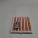Orange Flameless Taper Candles with Remote, Spiral Fall Candles Battery Operated, Flickering LED Candlesticks, Set of 6