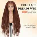 100% HANDMADE The Dreads Wig for Black Women and Men Is Made with Soft Double Full Lace,100% Handmade SE Dreadlocks, the Dreadlocks of the Faux Locs Wig Are All Installed by Hand.