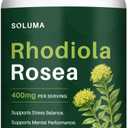 soluma Rhodiola Rosea 400mg Capsules, Adaptogen Supplement for Stress, Focus & Energy Support, Non-GMO, 60 Capsules, BBD: 01/2027