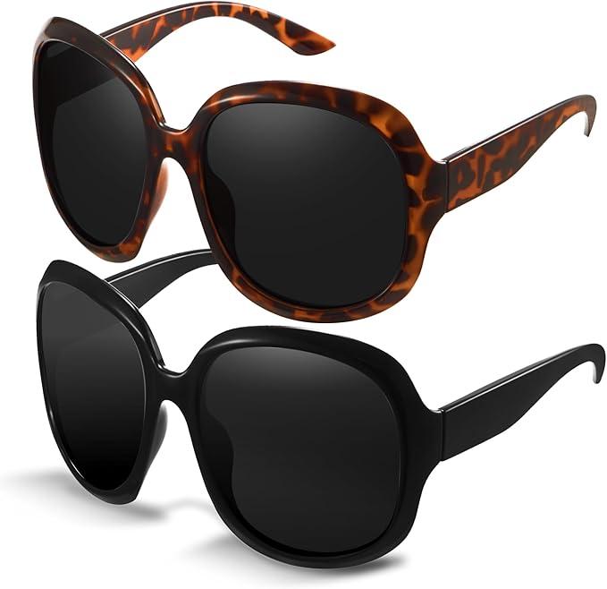 miyya Bug Eye Oversized Polarized Sunglasses Womens, Trendy Retro Sun Glasses for Women 2025, Oversized UV Protection Shades