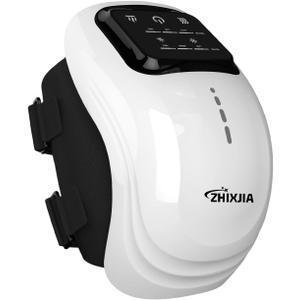 ZHIXJIA Knee Massager Smart with Heat, Red Light and Massage Therapy, 3 Vibration Modes and 3 Heating Levels, 2026 Updated Edition, LED Vitality Joints Knee Massager, Gifts for Grandma & Grandpa, White