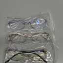 Rimless Reading Glasses for Women, Rectangle Blue Light Blocking Readers With Tinted Edge