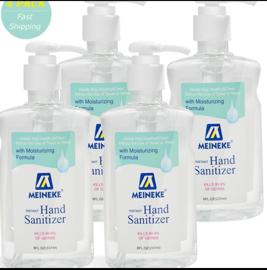 8 Fl. Oz. Advanced Hand Sanitizer Gel with 62% Alcohol Based,4 Pack