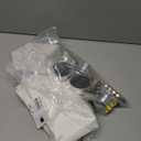 10 Pack Window Candles + 20 AA Batteries(Include, Run More Than 400 Hours) + Silver Candleholders + Suction Cups, 8'' Tall. IVORY LED Battery Powered Candle. 3D Flickering Wick, Timer Function