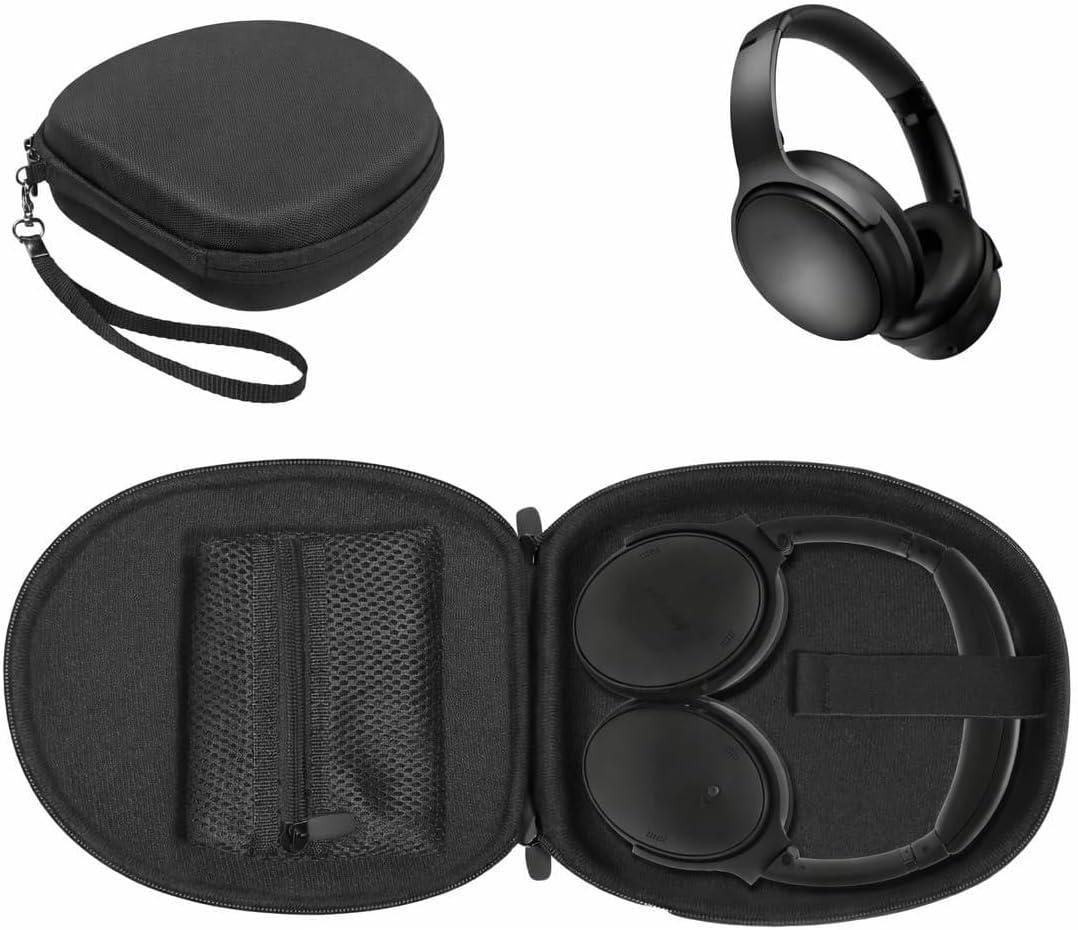 Case for Bose QuietComfort Wireless Noise Cancelling Headphones, QuietComfort Ultra Wireless Noise Cancelling Headphones, QuietComfort 45, 35, 35 II. Replacement case only (Black)