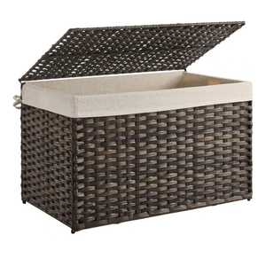 Large Laundry Hamper with Lid 205L,Collapsible 2-Section Dirty Clothes Basket Organizer for Bathroom, Bedroom & Laundry Room - Waterproof, Easy Sort, Foldable Storage Solution