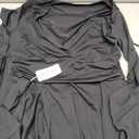 XXTAXN Women's Sexy Wrap V Neck Long Sleeve Flowy Hem A Line Ruched Waist Corest Mini Dress, Size XL