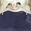 Heated Blanket Queen Size 84" x 90" - Warm Flannel Sherpa Electric Blanket with Dual Control for Home, 5 Heating Levels & 10 Hours Auto Off, Overheat Protection (Purple)