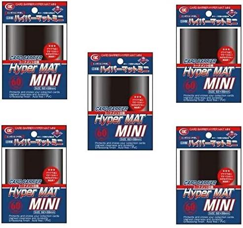 KMC [Black] Card Barrier Hyper Mat Mini Sleeves 60pcs  5 Sets (5 Packs/Total 300 Sheets) from Japan